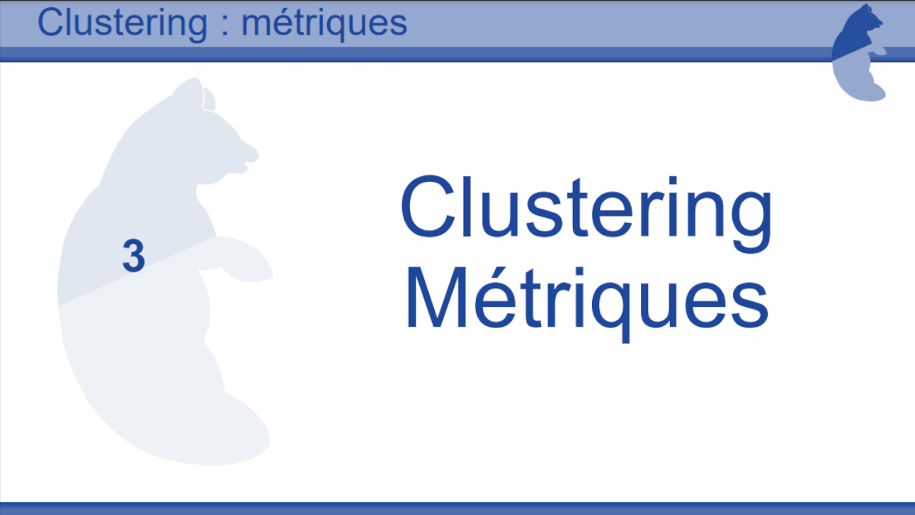 Tutoriel Clustering Métriques